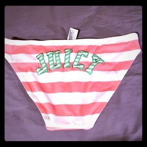 Juicy Couture bathing suit bottoms, XL, pink/wht